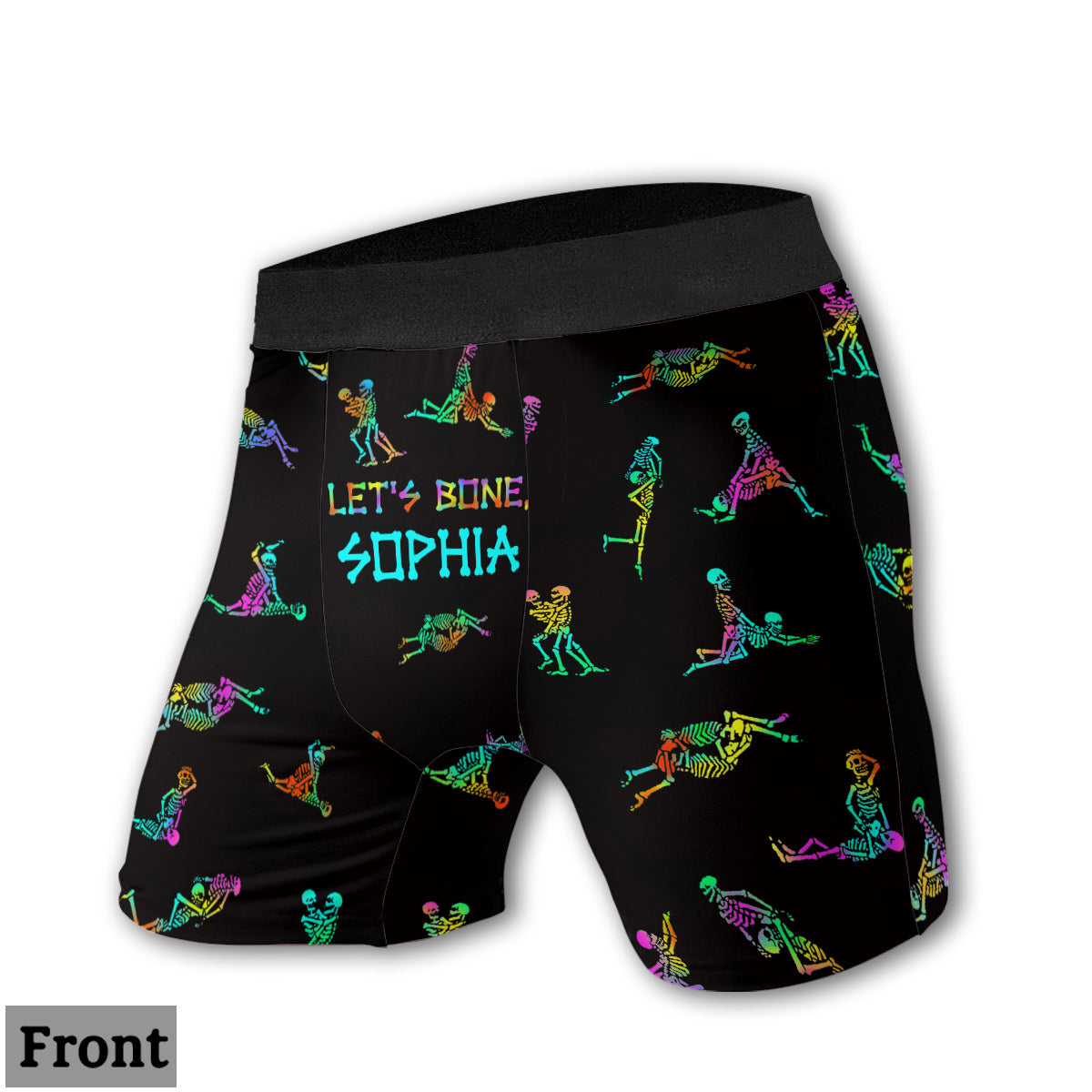 Let's Bone - Personalized Skull Women Briefs & Men Boxer Briefs