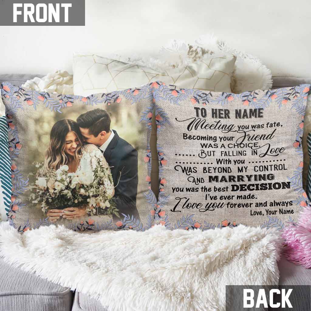 Meeting You Was Fate - Personalized Couple Throw Pillow