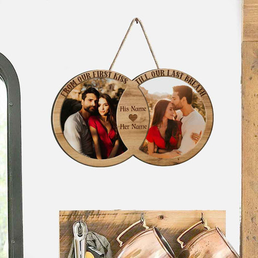 From Our First Kiss - Personalized Couple Wood Sign