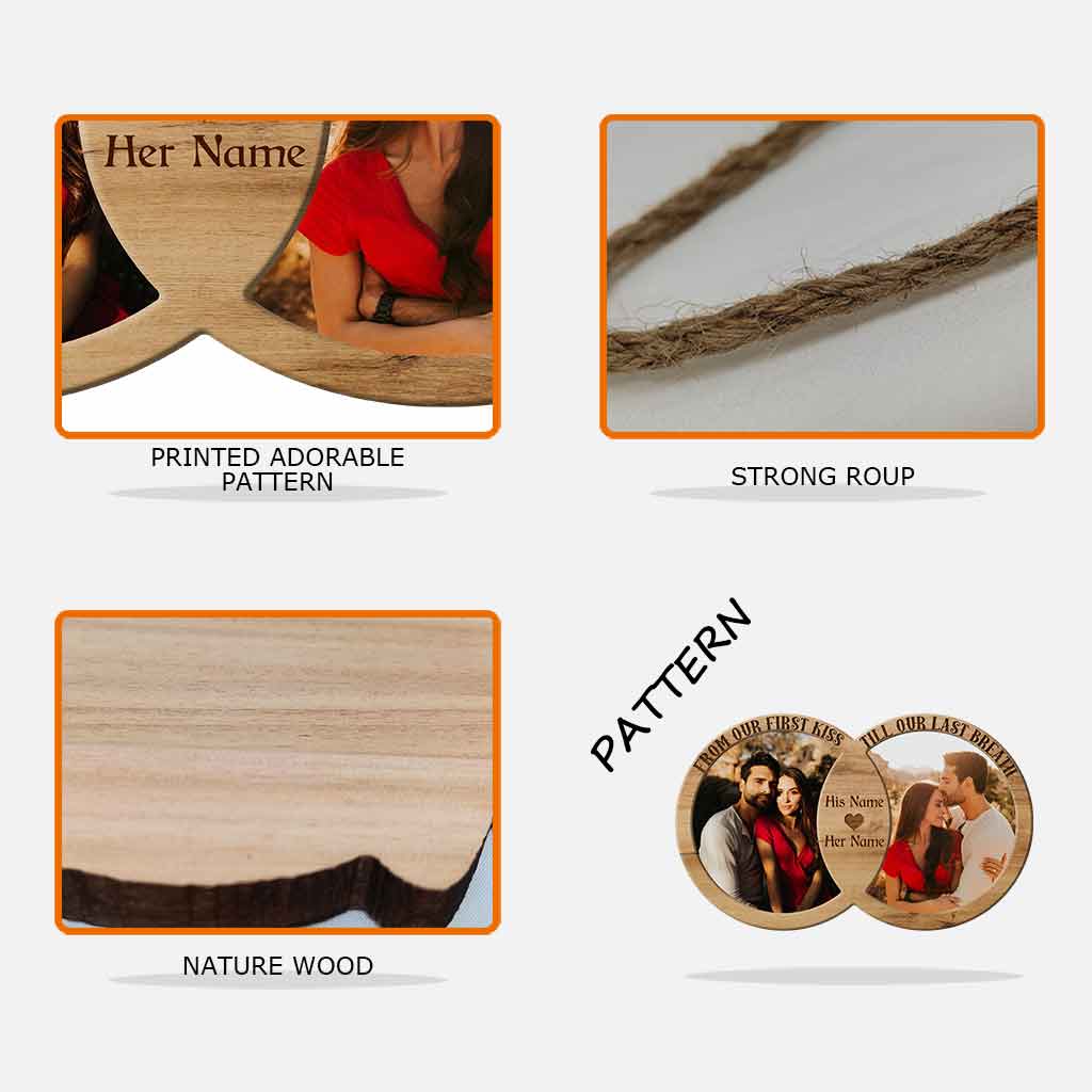 From Our First Kiss - Personalized Couple Wood Sign