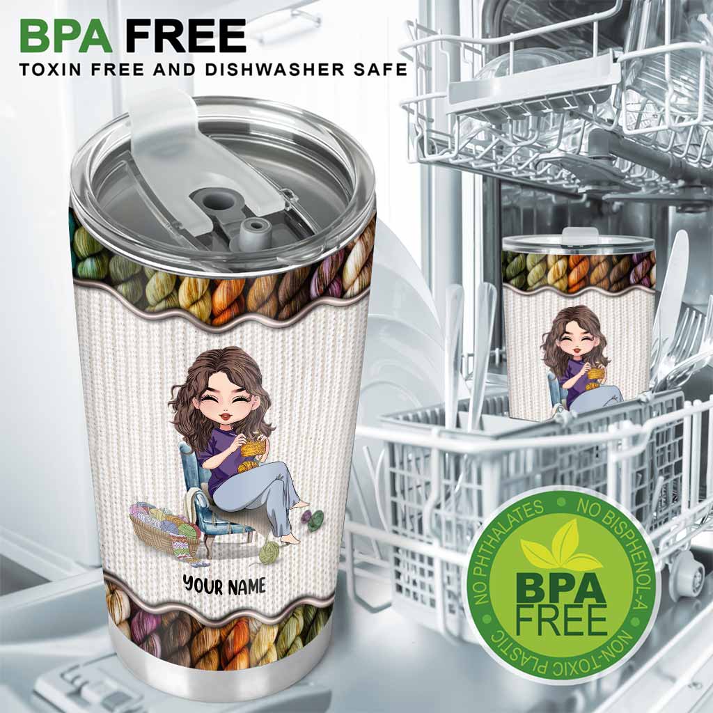 Just A Girl Who Loves Crocheting - Personalized Crocheting Tumbler