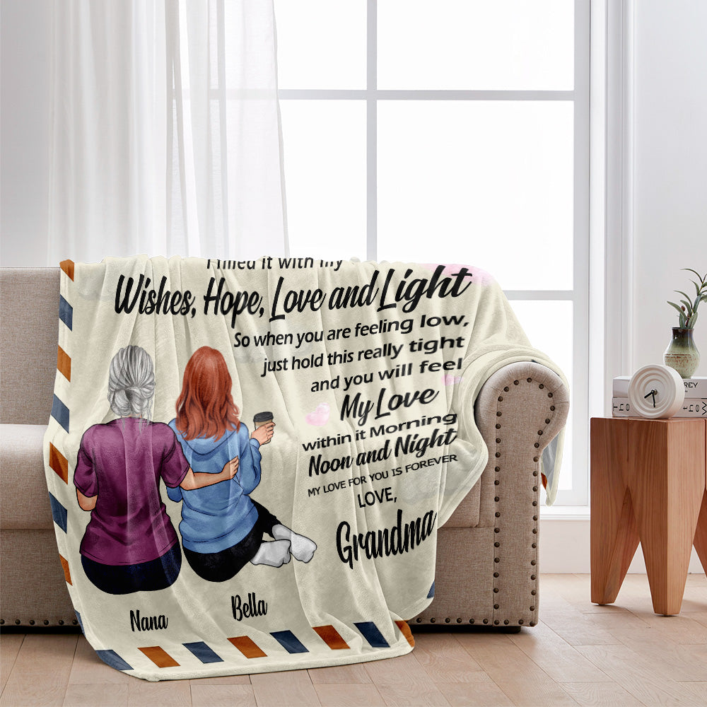 To My Granddaughter - Personalized Mother's Day Grandma Blanket