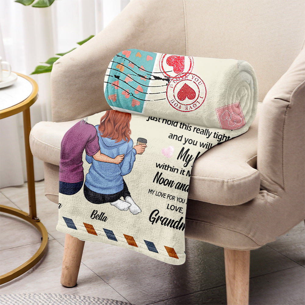 To My Granddaughter - Personalized Mother's Day Grandma Blanket