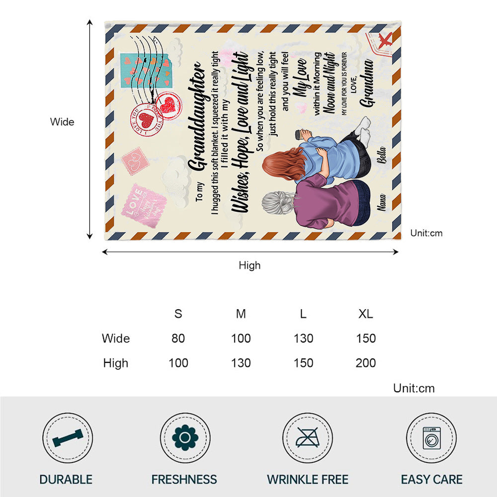 To My Granddaughter - Personalized Mother's Day Grandma Blanket