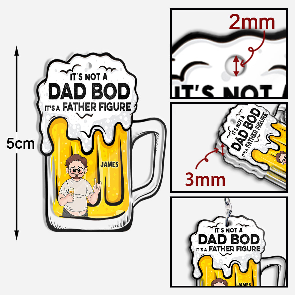 It's Not A Dad Bod - Personalized Father Transparent Keychain
