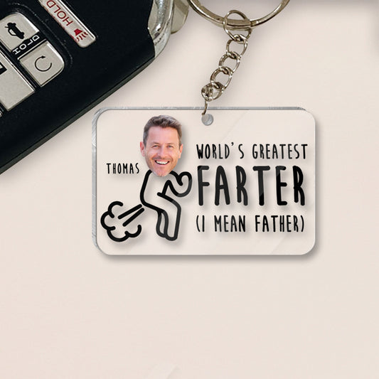 World’s Greatest Farter - Personalized Father Transparent Keychain