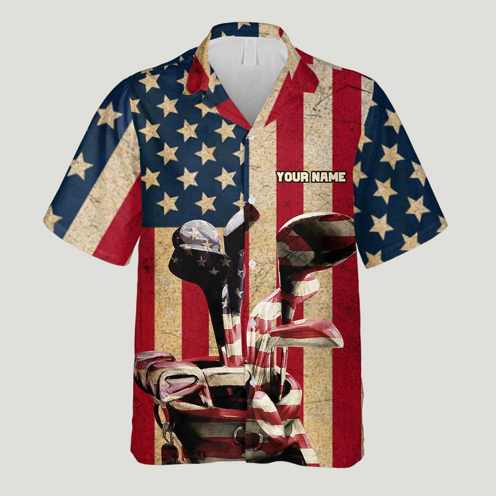 Freedom Golf Flag - Personalized Independence Day Hawaiian Shirt