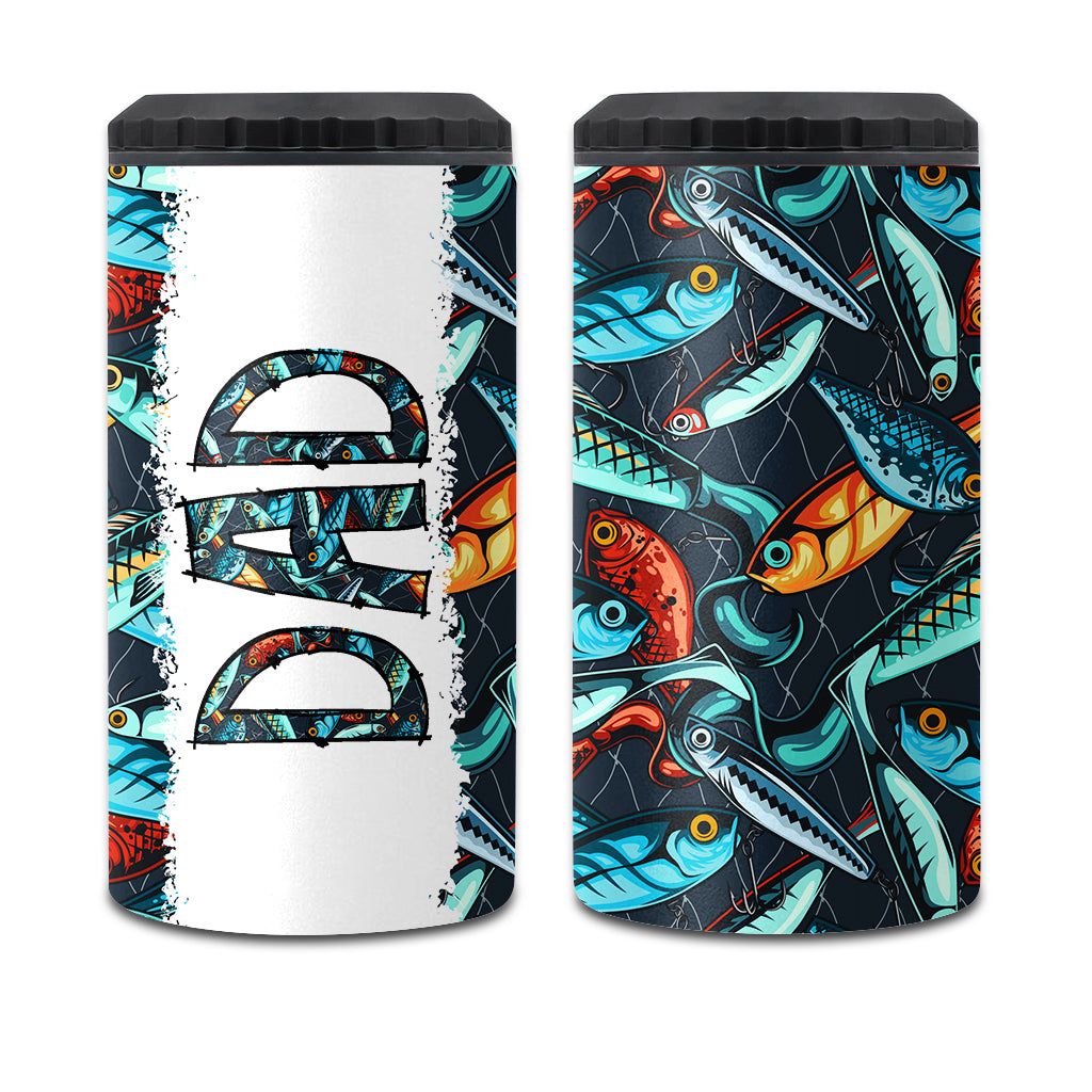 Reel Cool Dad - Fishing gift for dad, grandpa, him, husband - Personalized Can Cooler