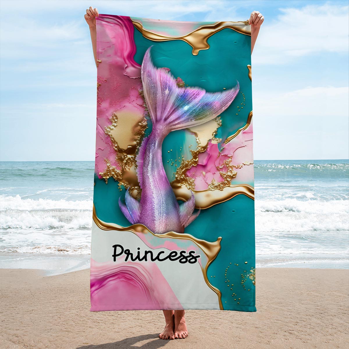 Whispers Of The Ocean - Personalized Sea Lover Beach Towel