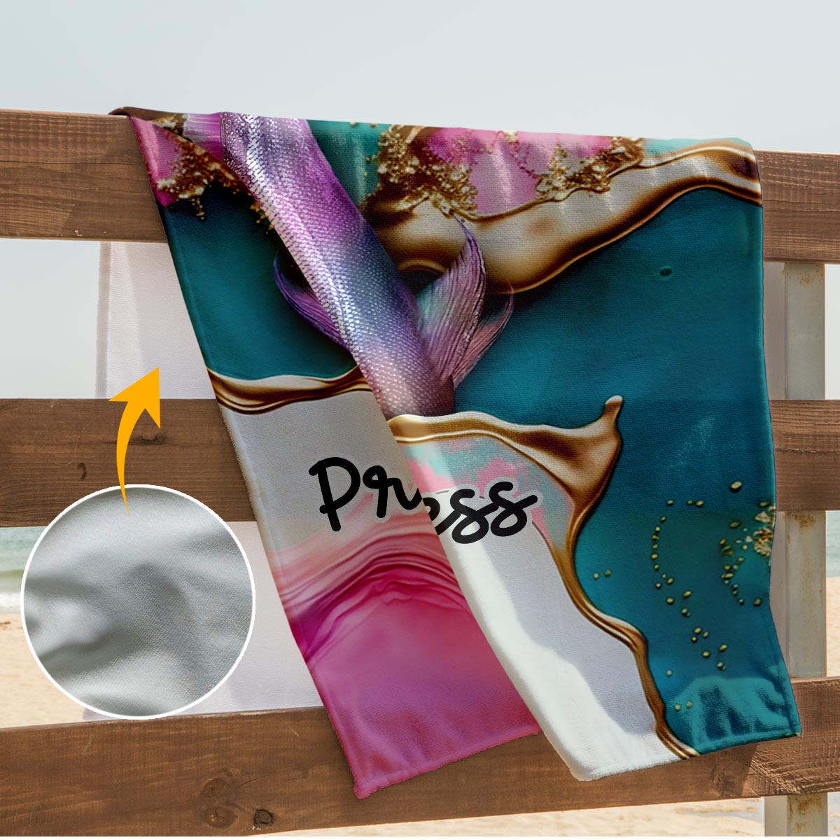 Whispers Of The Ocean - Personalized Sea Lover Beach Towel