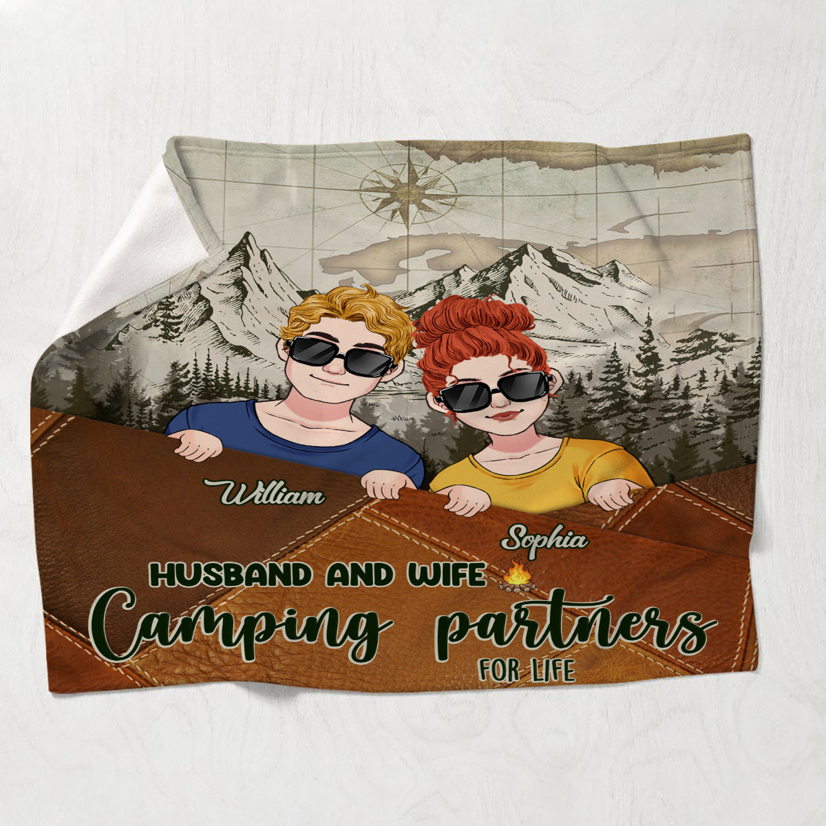 Camping Partners For Life - Personalized Camping Blanket