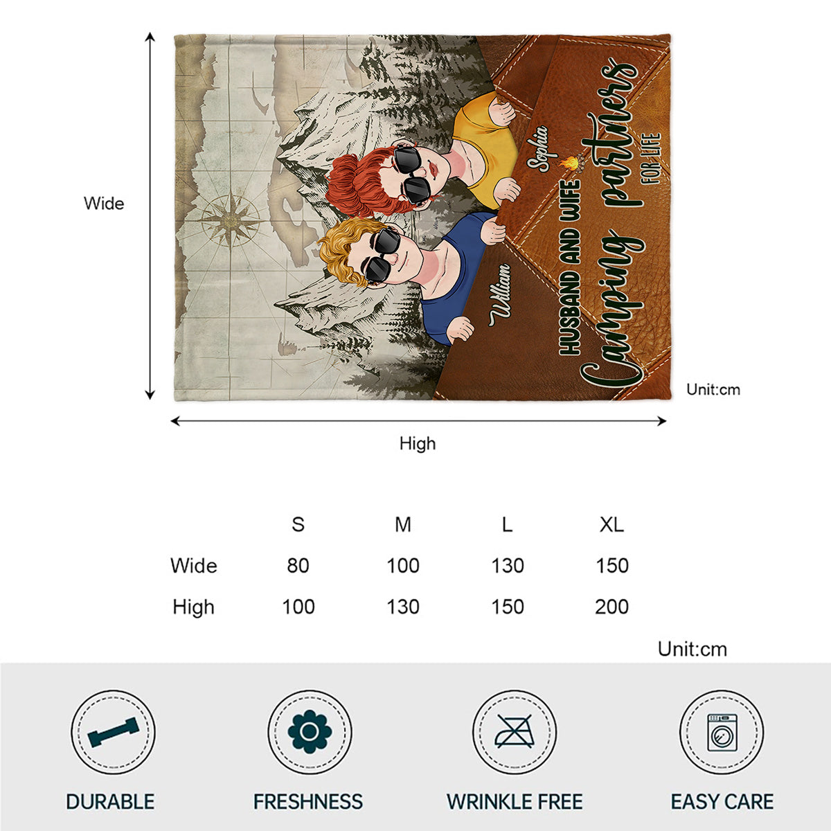 Camping Partners For Life - Personalized Camping Blanket