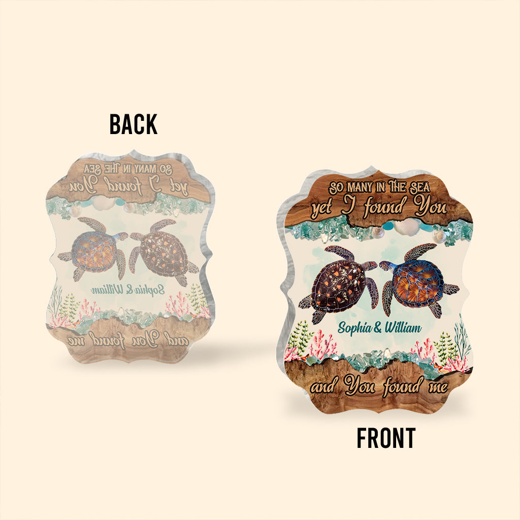 So Many In The Sea - Personalized Turtle Custom Shaped Acrylic Plaque