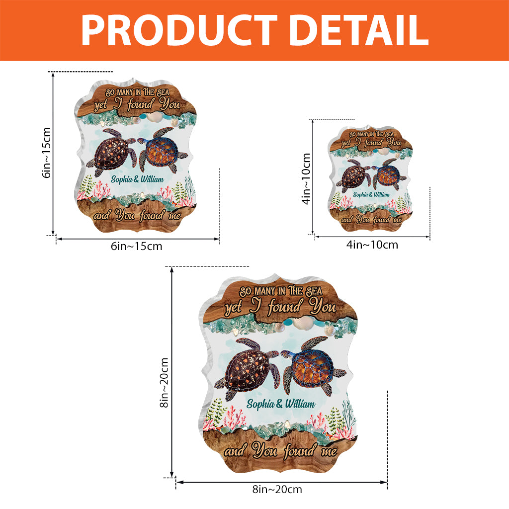 So Many In The Sea - Personalized Turtle Custom Shaped Acrylic Plaque