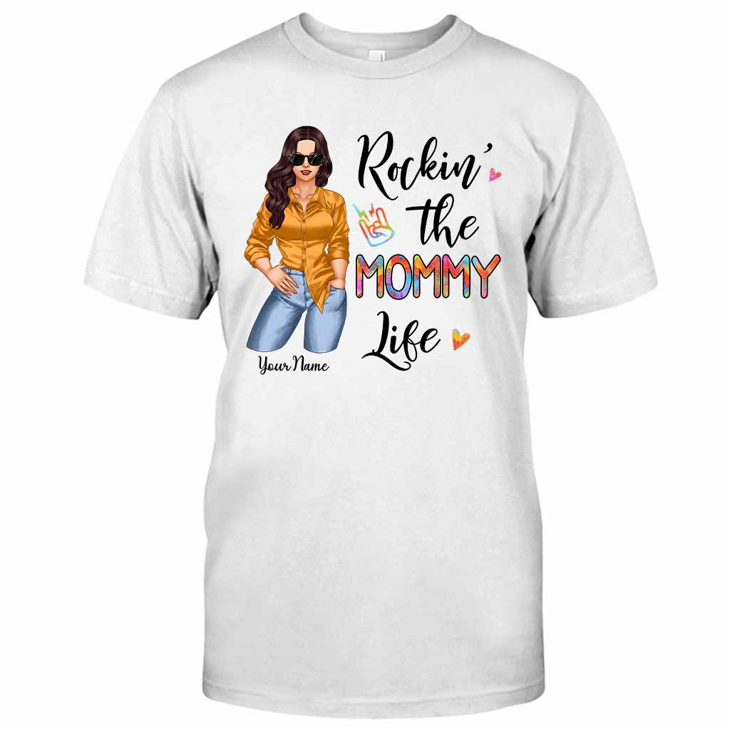 Rockin' The Nana Life - Personalized Grandma T-shirt and Hoodie 0921