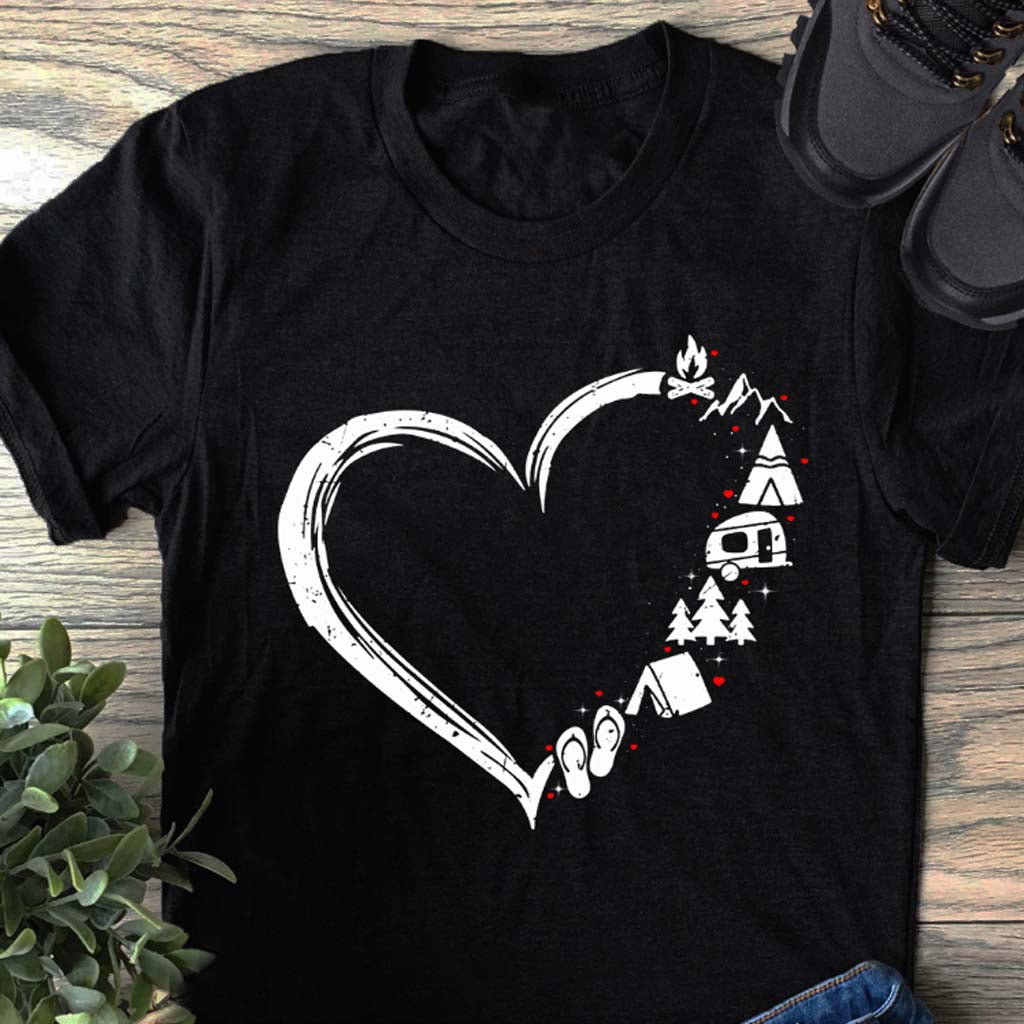 Camping Heart T-shirt and Hoodie 112021