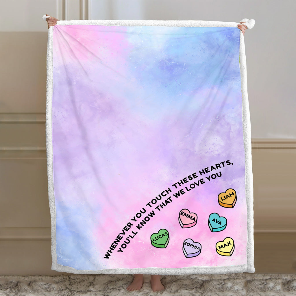 Grandma's Sweat Hearts - Personalized Valentine Grandma Blanket