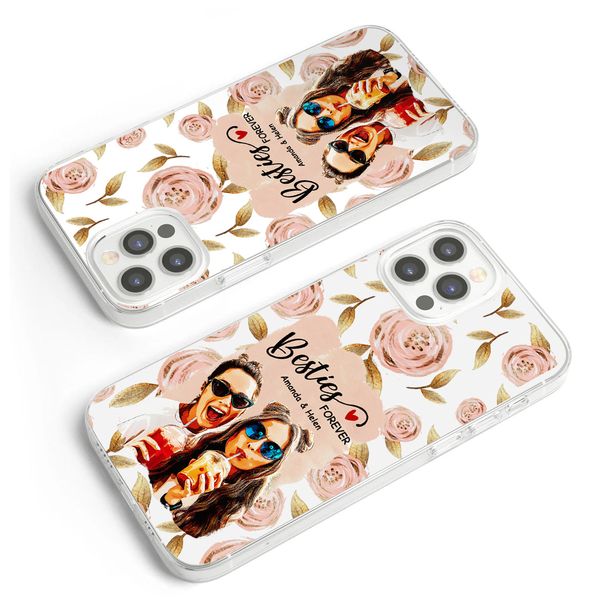 Besties Forever - Personalized Bestie Clear Phone Case