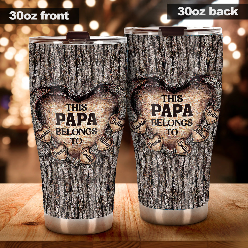 Dad's Heart - Gift for dad, grandma, grandpa, mom, uncle, aunt, brother, sister - Personalized Tumbler