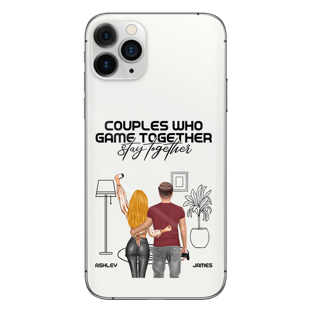 Couples Who Game Together Stay Together - Personalized Video Game Clear Phone Case