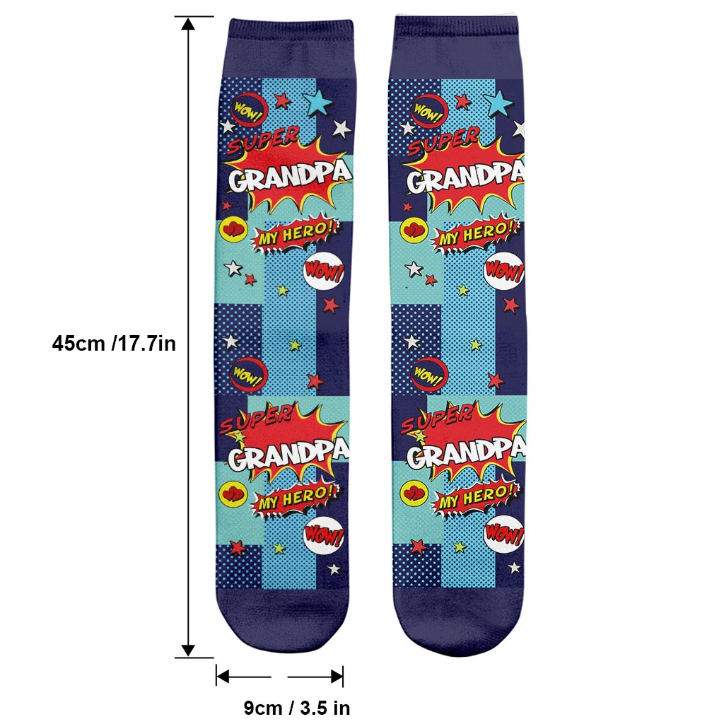 Super Dad - Gift for dad, grandpa, uncle, brother - Personalized Socks