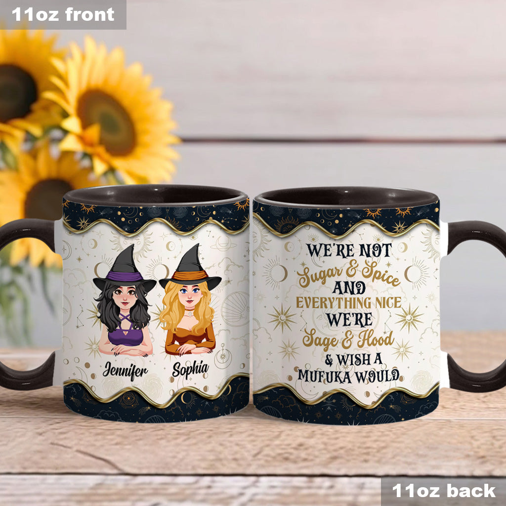 We're Not Sugar And Spice - Personalized Witch Accent Mug