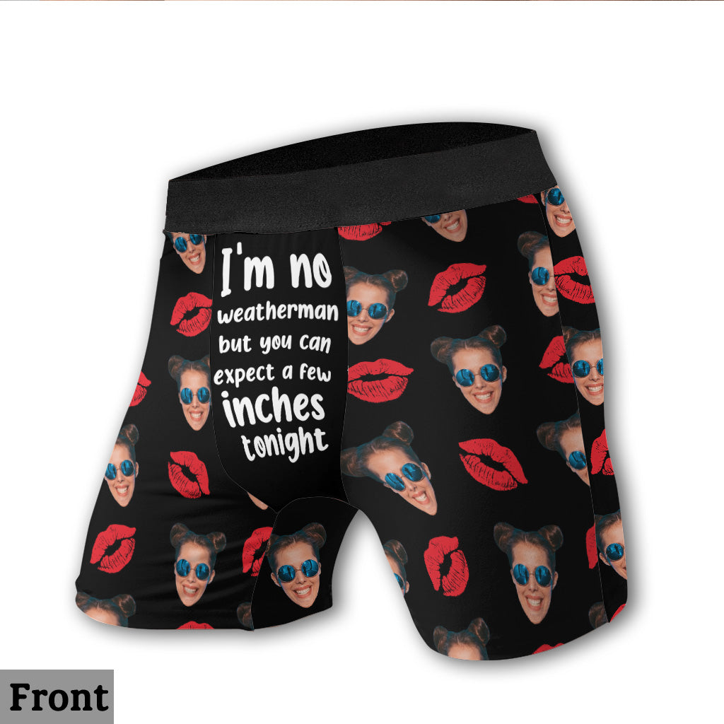 I'm No Weatherman - Personalized Couple Men Boxer Briefs