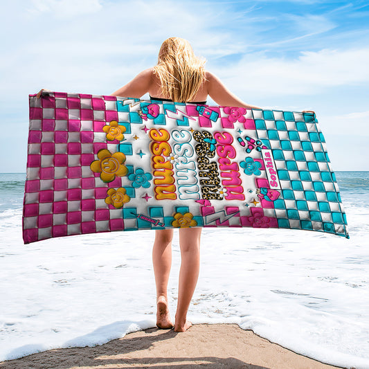 Nurse Life - Nurse gift for mom, her, wife, girlfriend, friend - Personalized Beach Towel