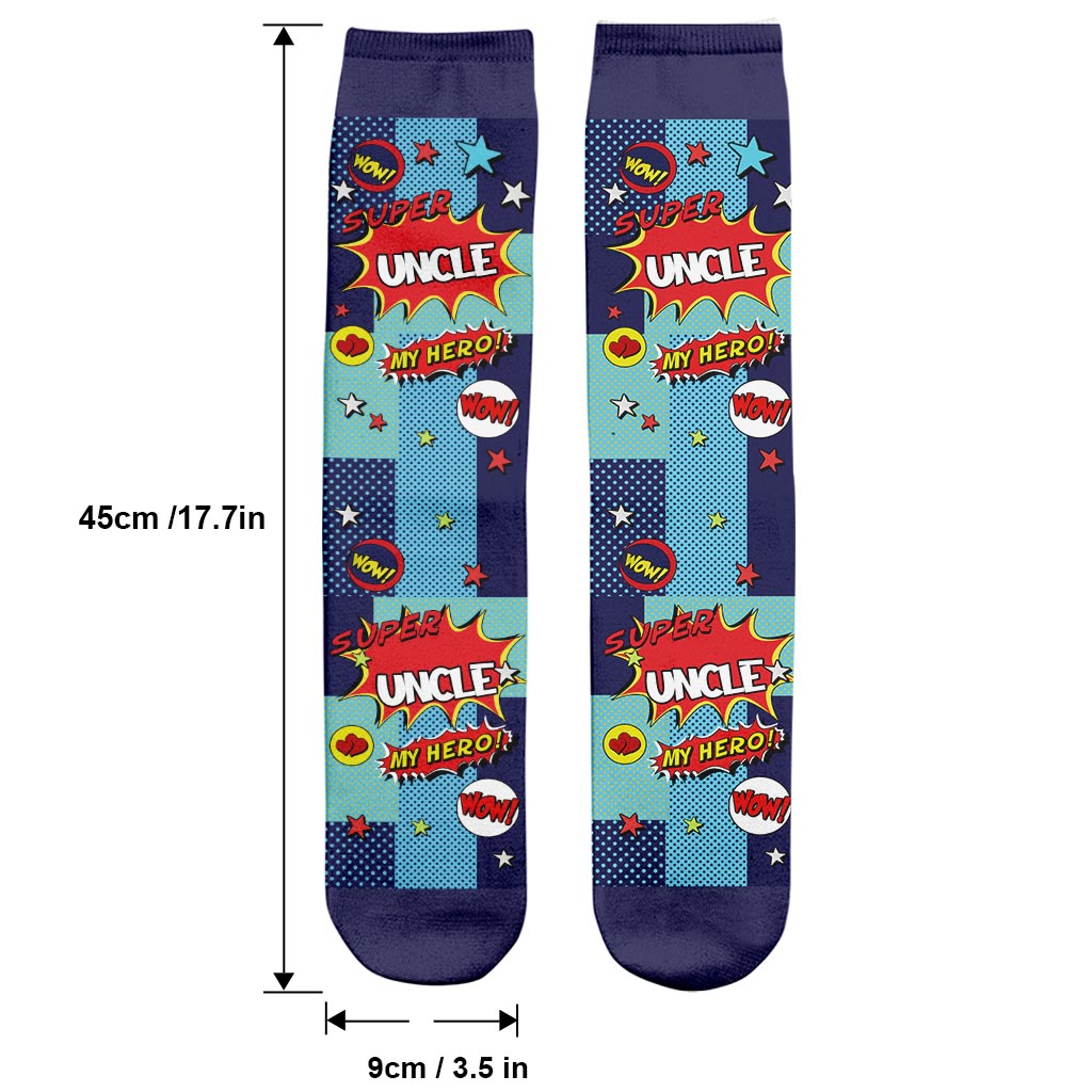 Super Dad - Gift for dad, grandpa, uncle, brother - Personalized Socks