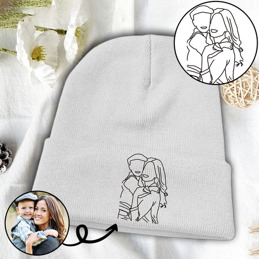 Custom Photo - Personalized Step Mom Embroidered Beanie