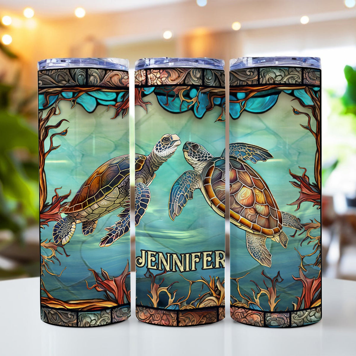 Turtle Lovers - Personalized Turtle Skinny Tumbler