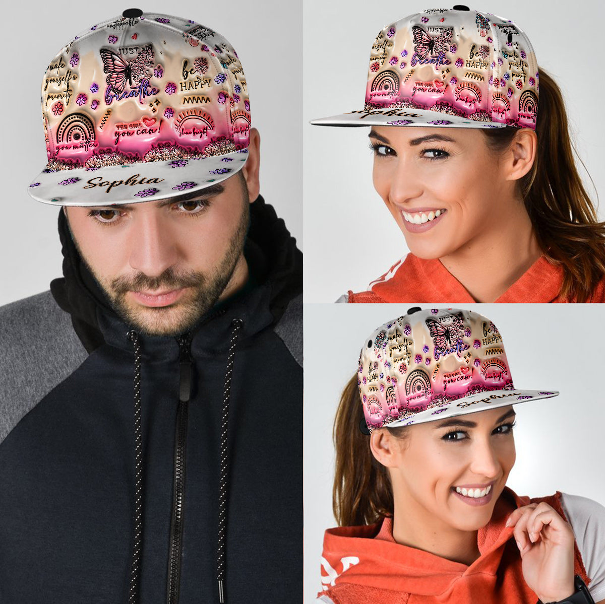 Positive Affirmations Butterfly - Personalized Butterfly Snapback