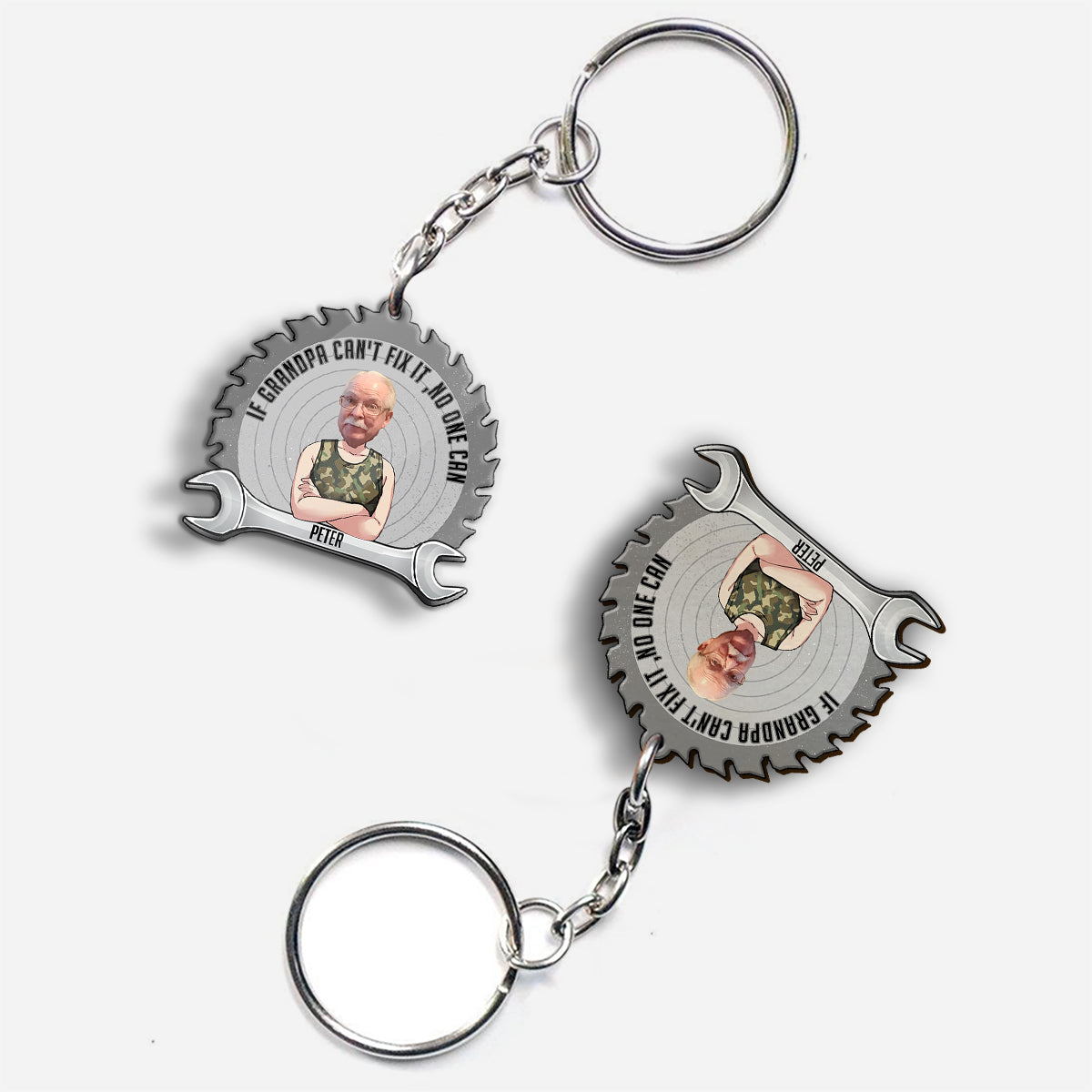 If Dad Can't Fix - Gift for dad, grandpa - Personalized Keychain