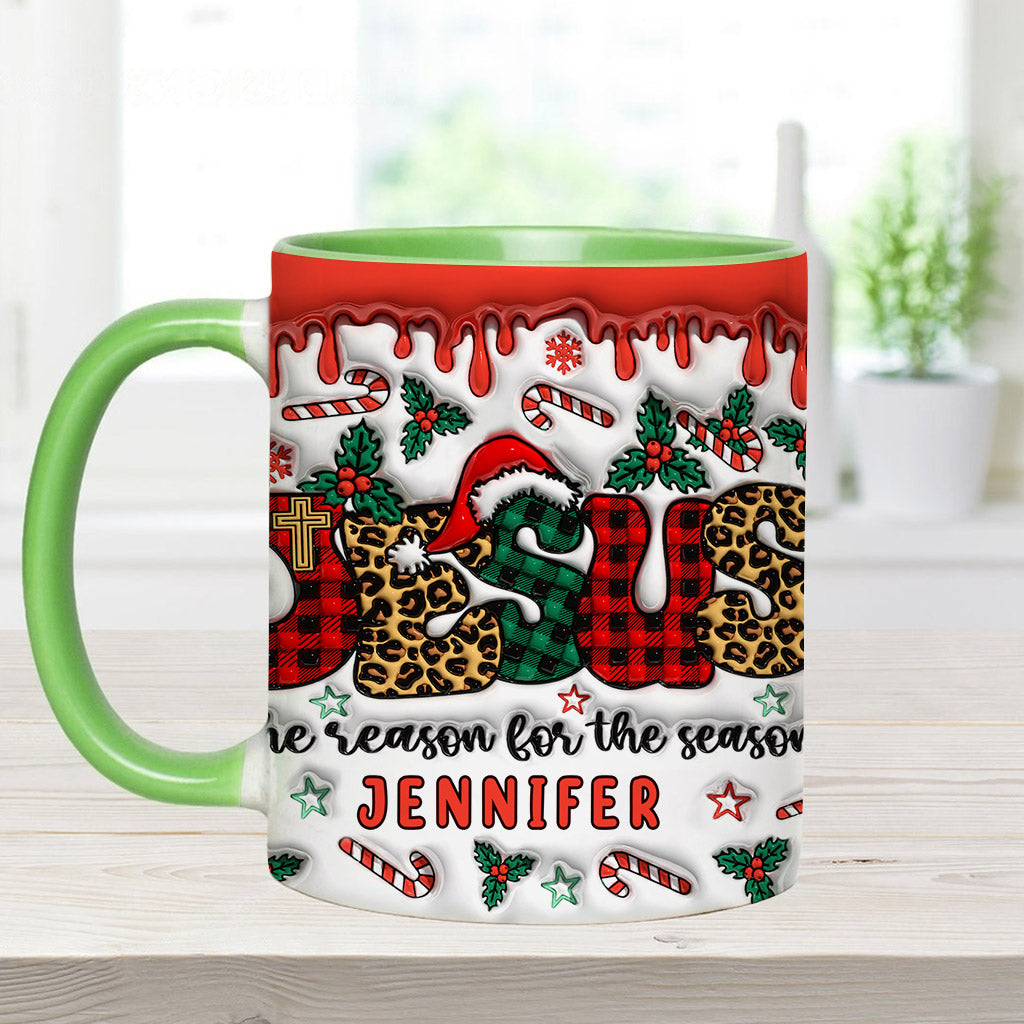 The Reason For The Season - Personalized Christian Accent Mug
