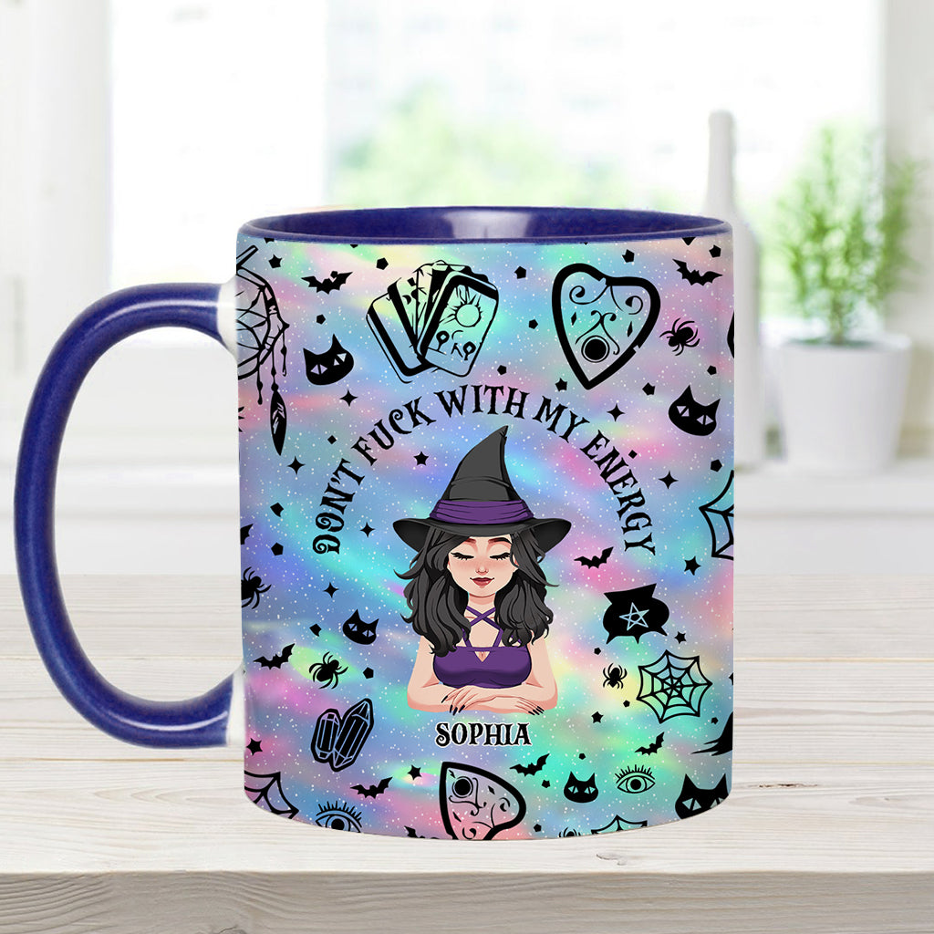 Don't F With My Energy - Personalized Witch Accent Mug