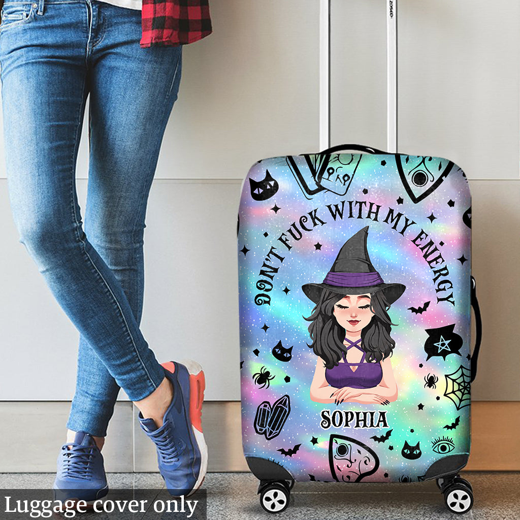 Don't F With My Energy - Personalized Witch Luggage Cover