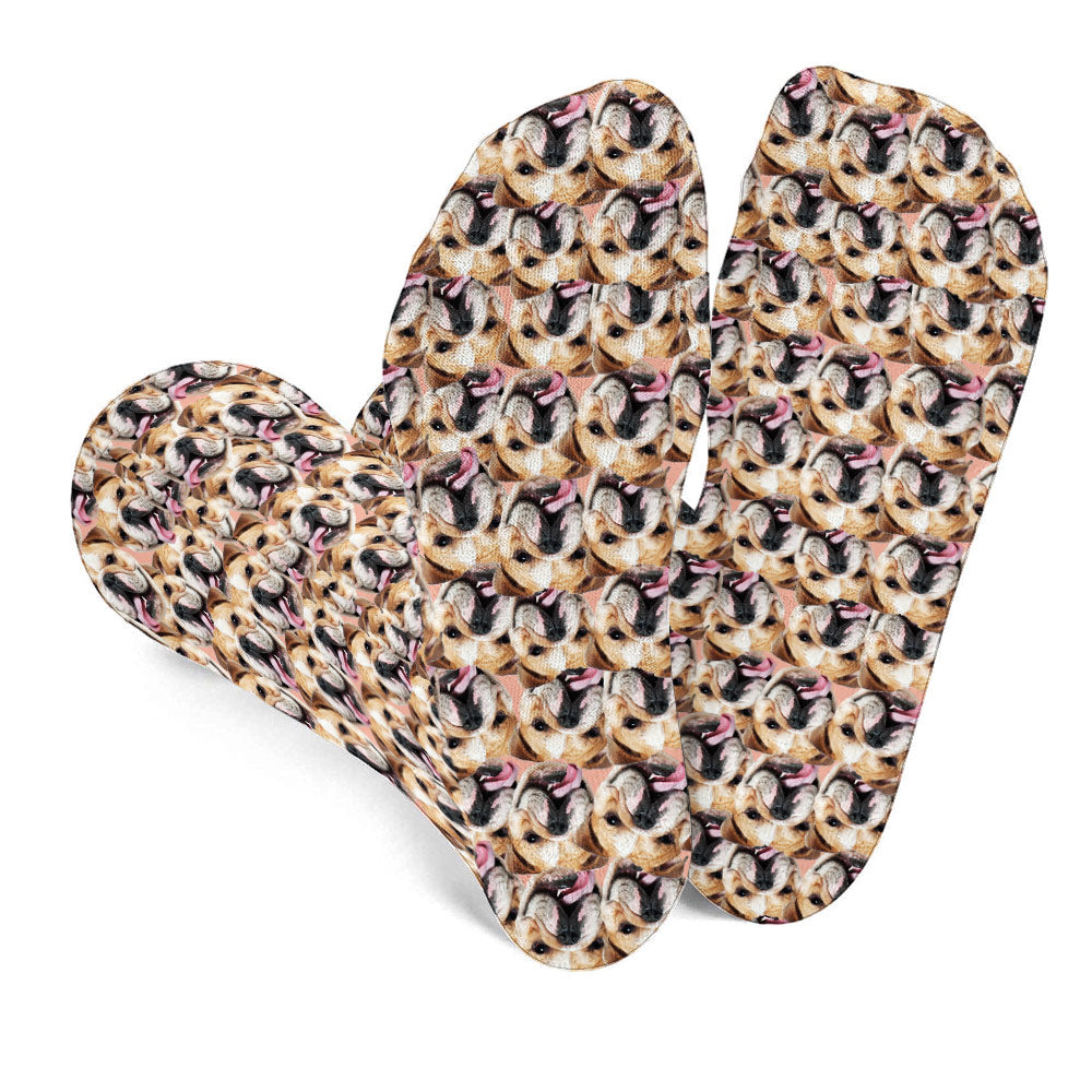 Customizable Printed Face - Personalized Dog Socks