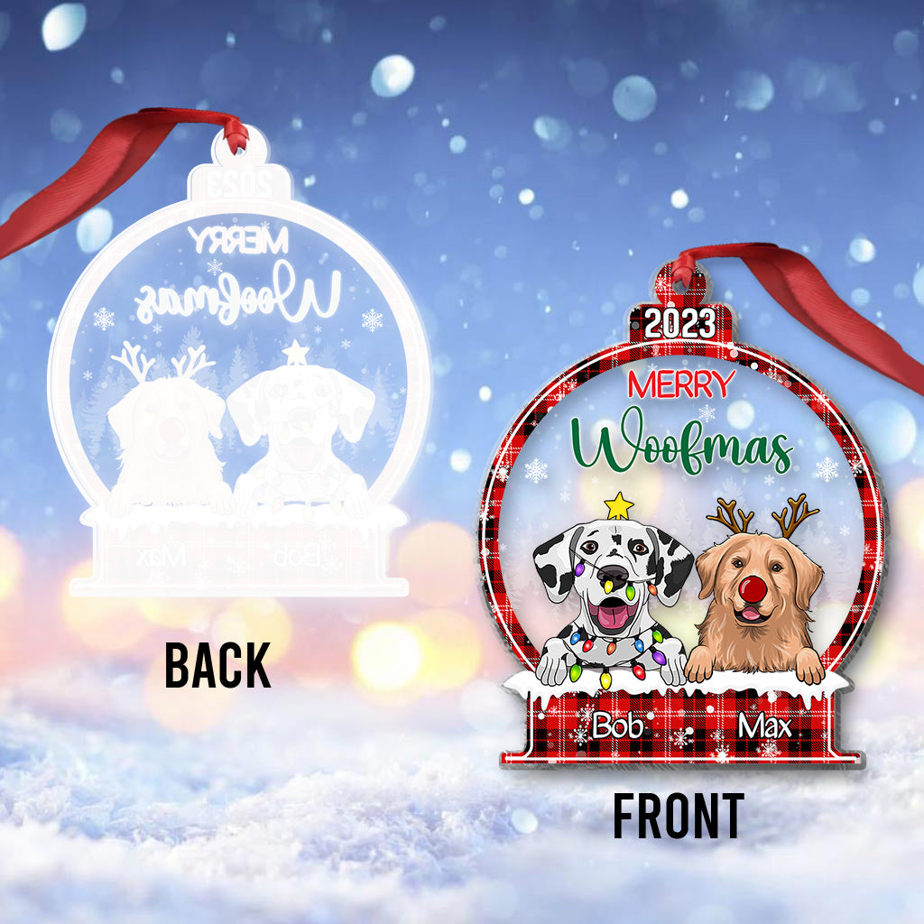 Merry Christmas - Personalized Cat Transparent Ornament