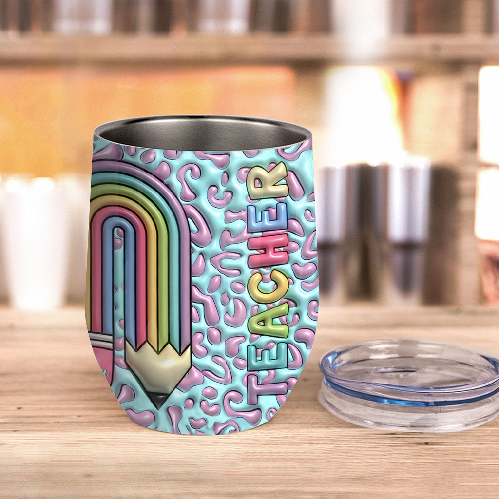 Teacher Life - Personalized Teacher Wine Tumbler