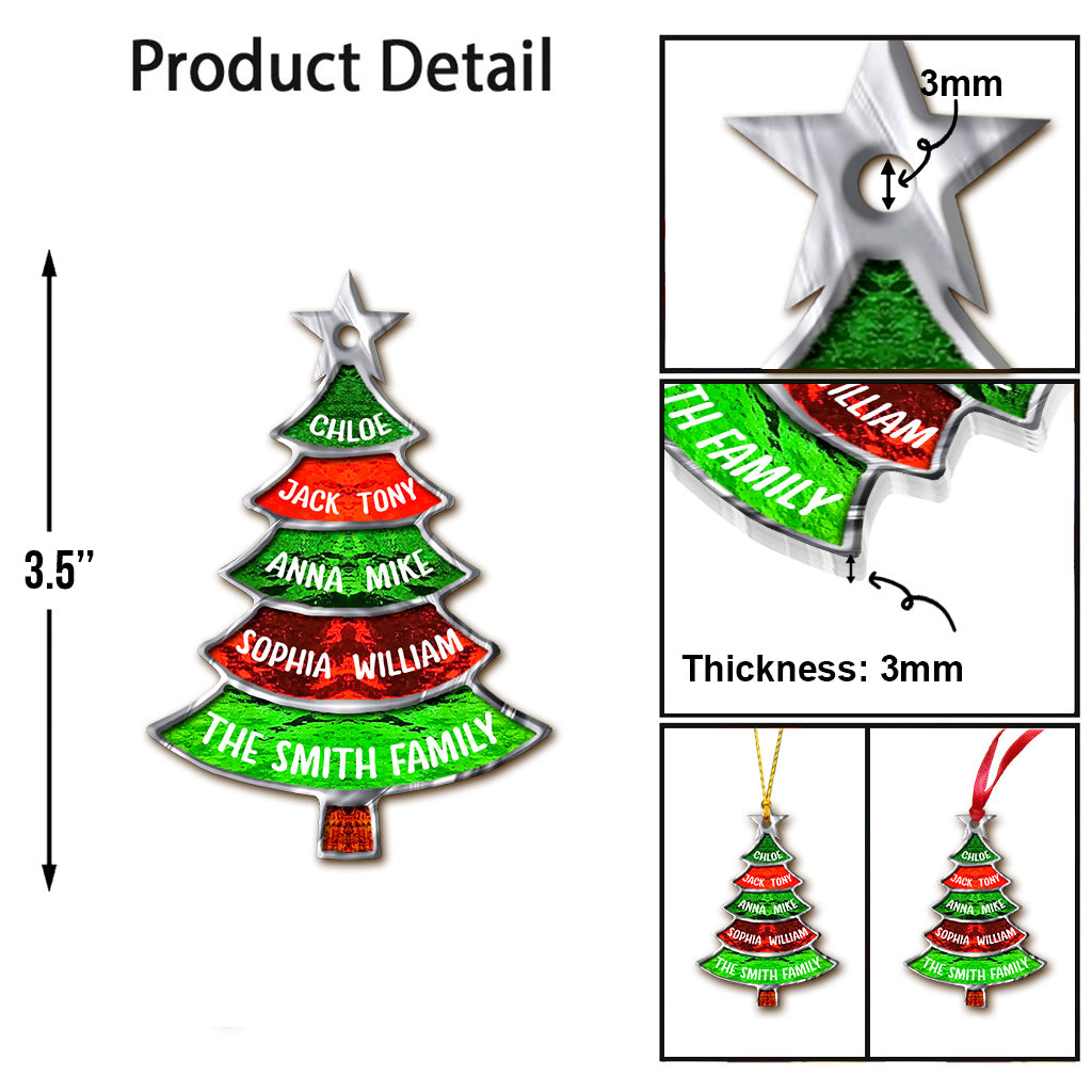 Family Christmas Tree - Personalized Family Ornament
