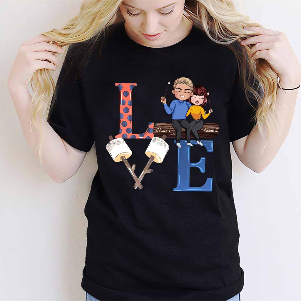 Love Camping Couple - Personalized T-shirt and Hoodie