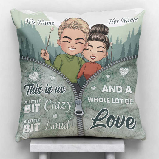 This Is Us Camping Couple - Personalized Camping Throw Pillow