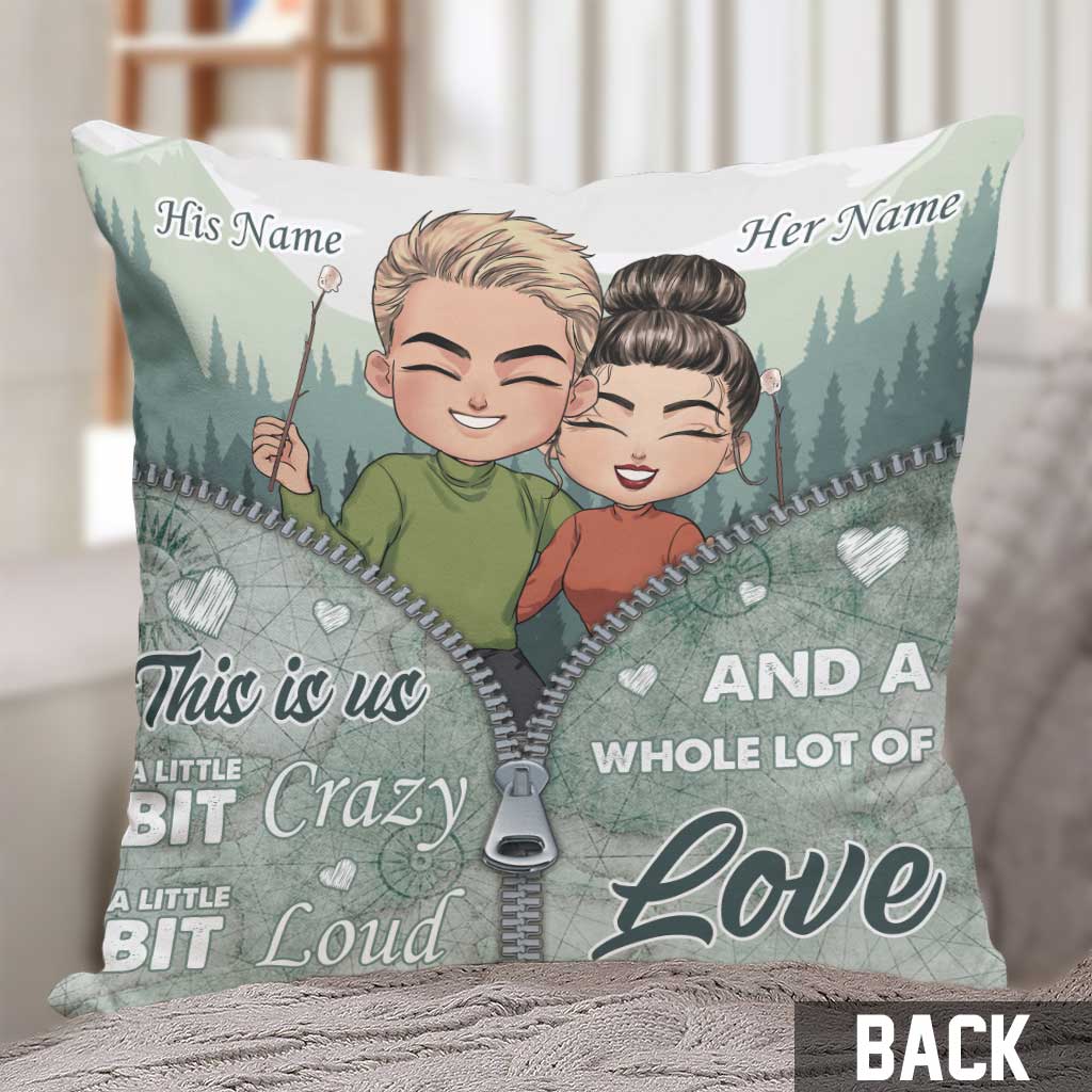 This Is Us Camping Couple - Personalized Camping Throw Pillow