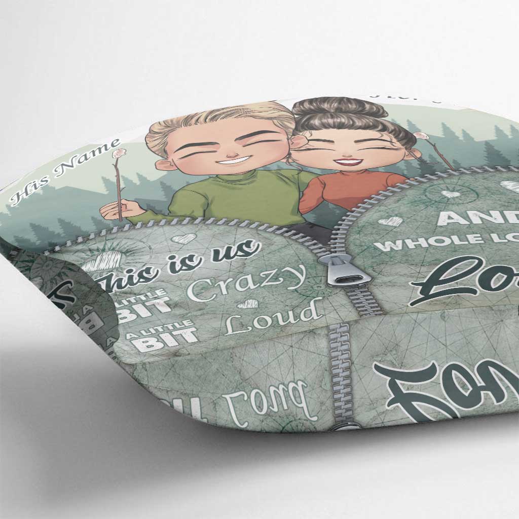 This Is Us Camping Couple - Personalized Camping Throw Pillow