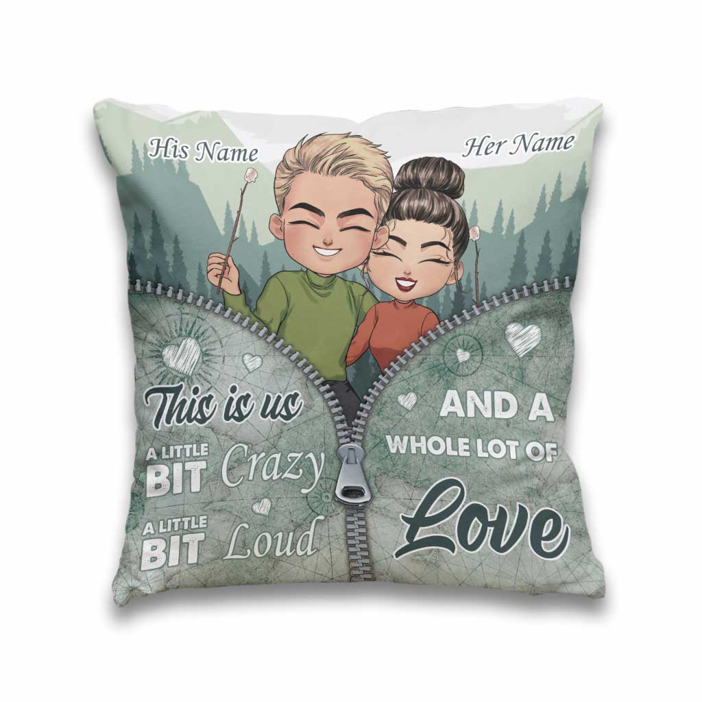 This Is Us Camping Couple - Personalized Camping Throw Pillow