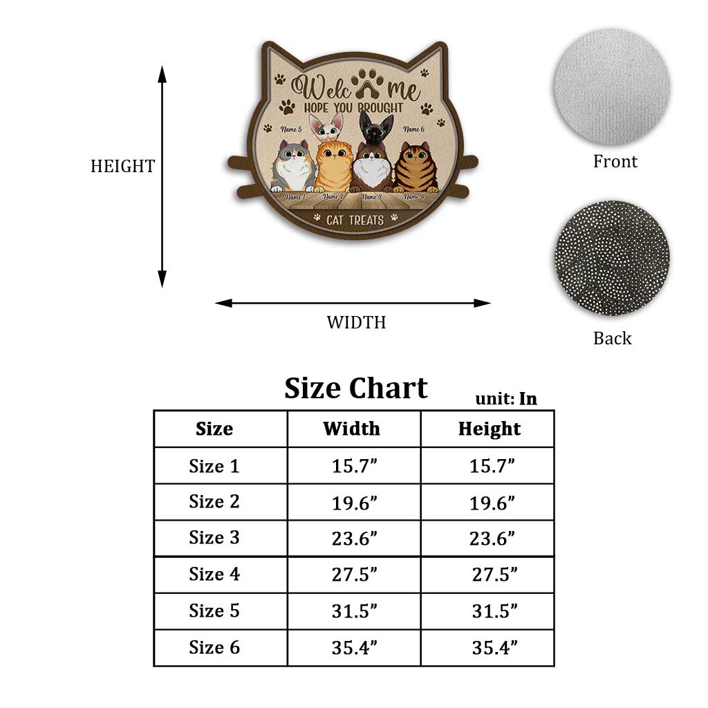 Hope You Brought Cat Treats - Personalized Shaped Doormat