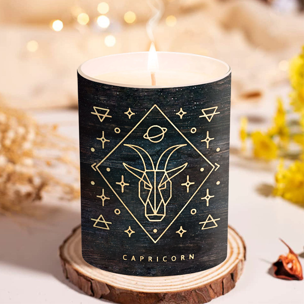 Zodiac Nutrition Facts - Personalized Horoscope Candle With Wooden Lid