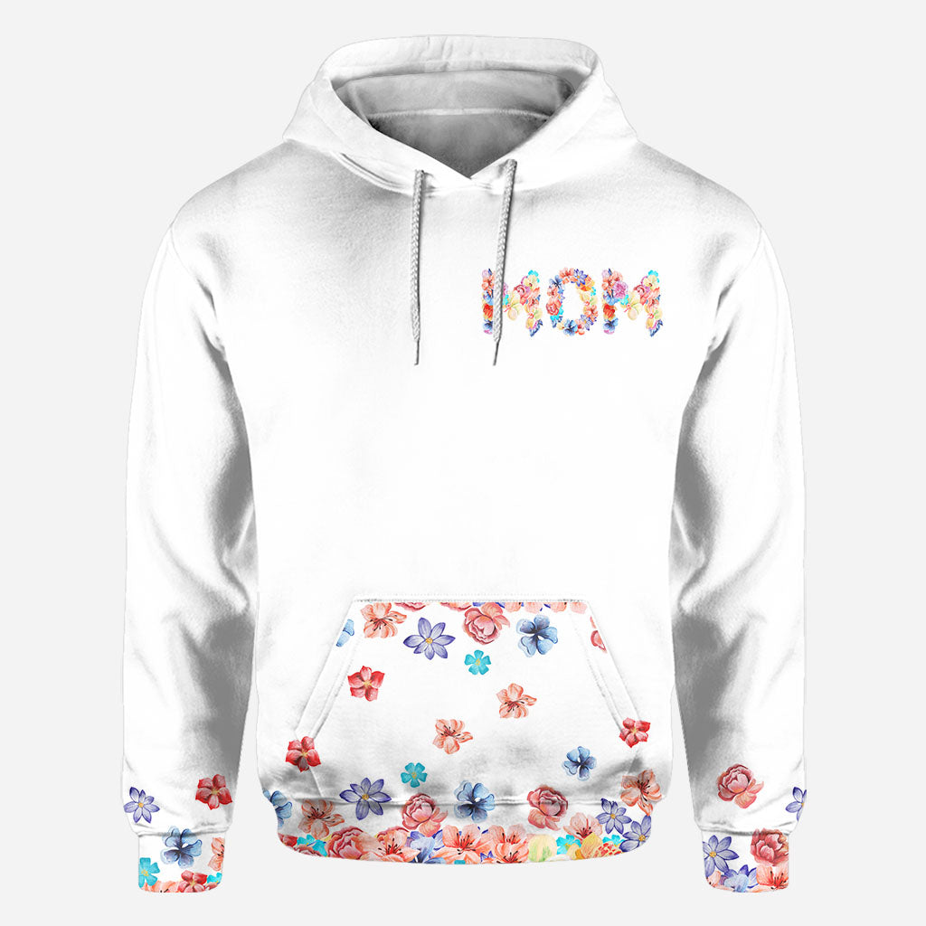 Forever Linked Together Floral Mom - Personalized Mother's Day Mother All Over T-shirt and Hoodie
