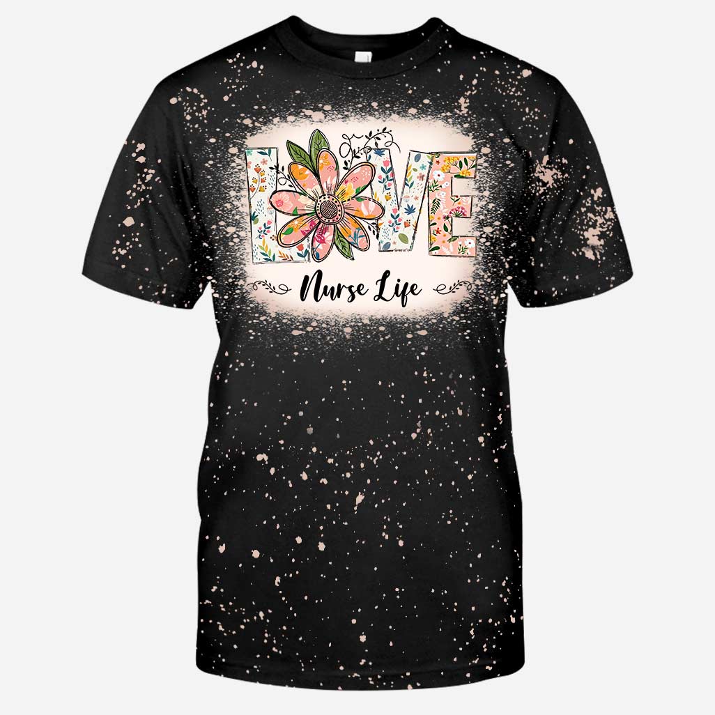 Love Nurse Life - Personalized Handmade Bleached Shirts
