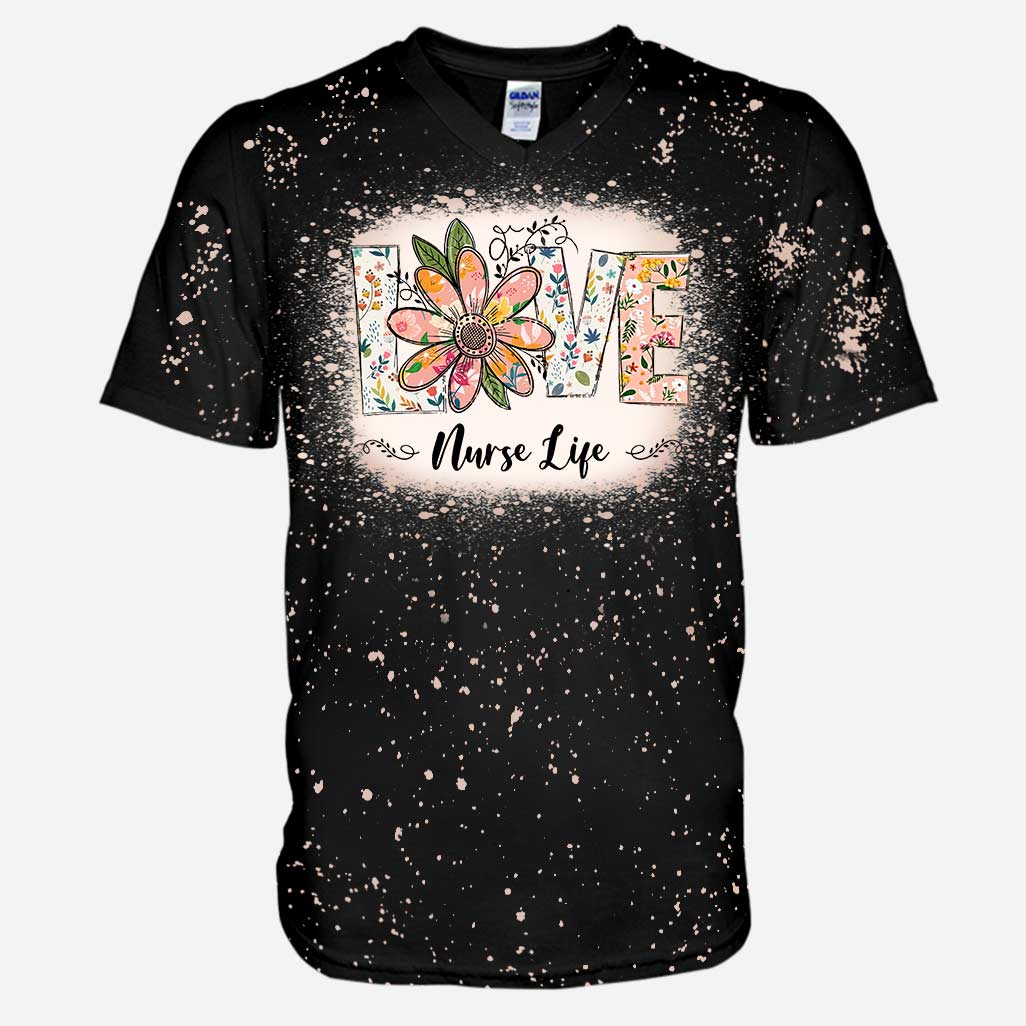 Love Nurse Life - Personalized Handmade Bleached Shirts